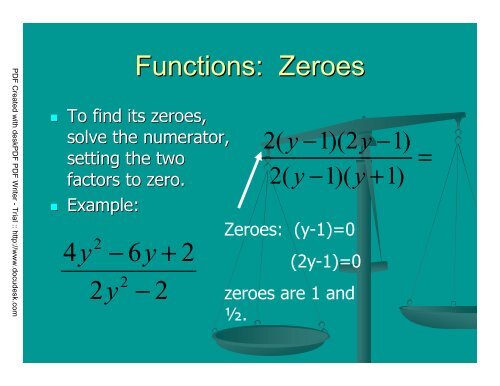 5.4 Rational Algebraic Expressions