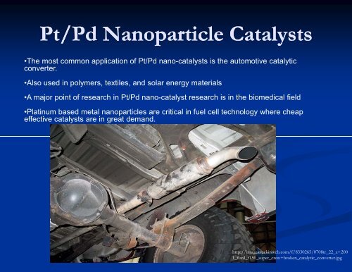 Nanoparticles Nanoparticles as Catalysts in Chemical Reactions