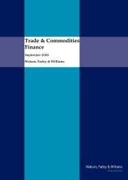 Trade & Commodities Finance - wfw.com