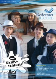 Inside this Issue - Redeemer Lutheran College