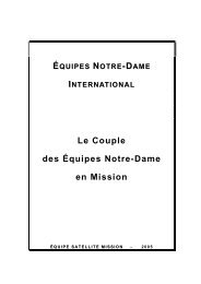 Le Couple des END en Mission - Equipes Notre-Dame