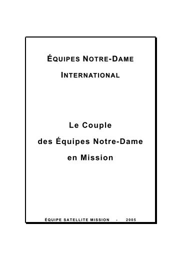 Le Couple des END en Mission - Equipes Notre-Dame