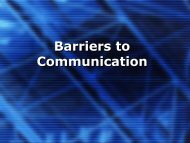 Barriers to Communication