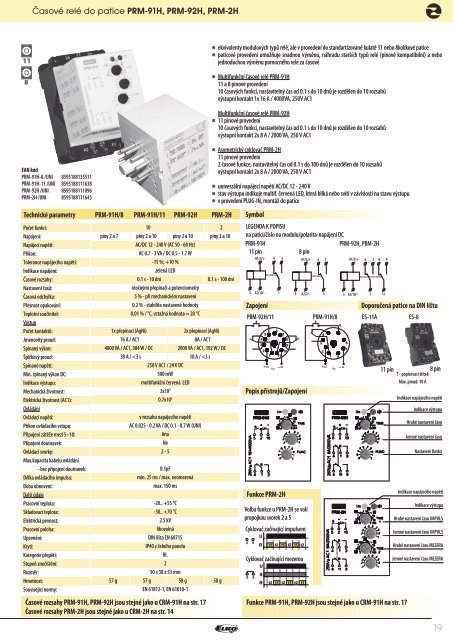 NovÃ½ technickÃ½ katalog RelÃ© - ELKO EP, sro