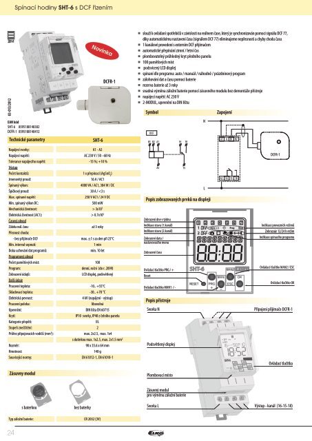 NovÃ½ technickÃ½ katalog RelÃ© - ELKO EP, sro