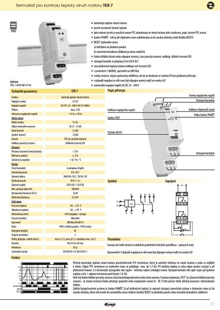 NovÃ½ technickÃ½ katalog RelÃ© - ELKO EP, sro