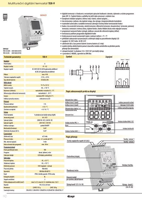 NovÃ½ technickÃ½ katalog RelÃ© - ELKO EP, sro