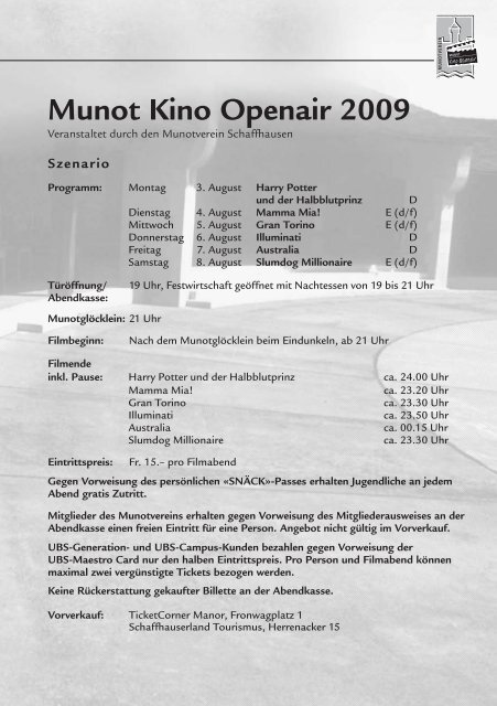 Munot Kino Openair 2009