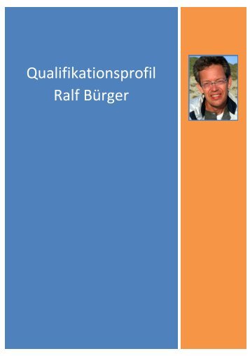 Qualifikationsprofil Ralf Bürger