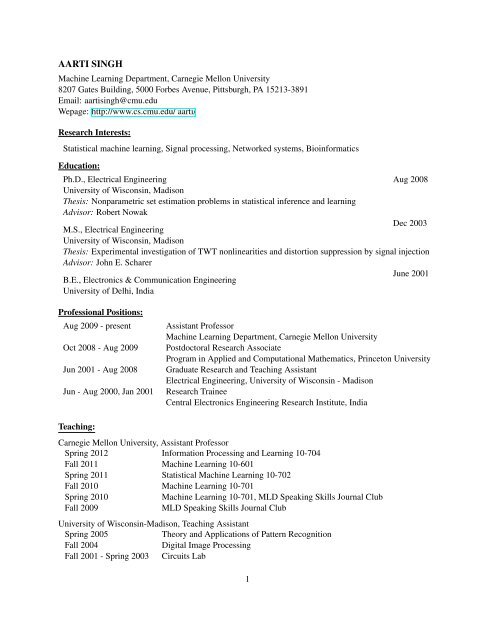 Statistical machine learning cmu 2025
