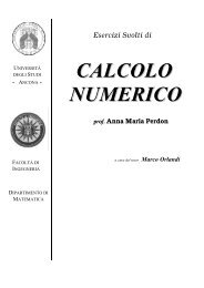 Esercizi svolti di calcolo numerico