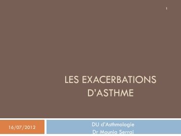 LES EXACERBATIONS D'ASTHME - Association Anfas