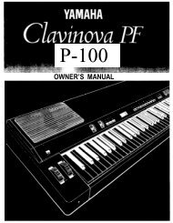 Yamaha P80 Manual