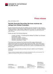 Societe Generale Securities Services receives six ratings from ...