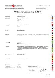 VKF Brandschutzanwendung Nr. 19169 - Wicona.ch