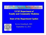 2010 2011 - Family and Community Medicine - University of ...