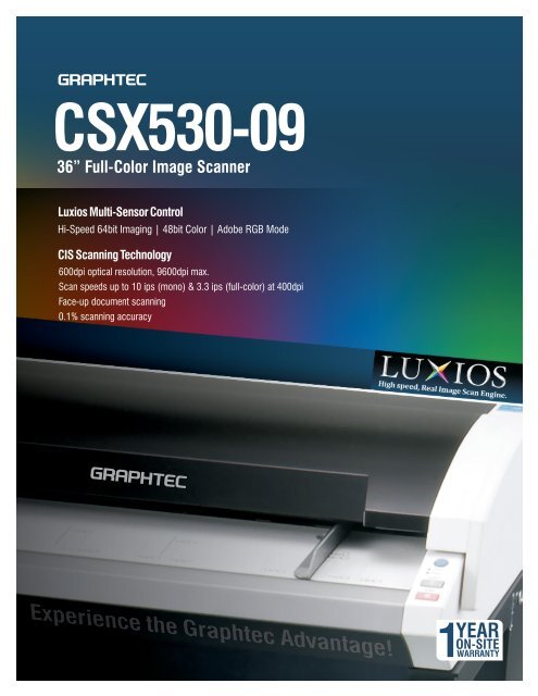 Graphtec Europe  CSX530 Large Format Scanner