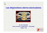 Les disjonctions sterno-claviculaires - Dr Carpentier