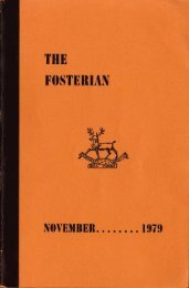 Fosterian Magazine 1979 - Old Fosterians and Lord Digby's Old Girls