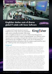 Kingfisher slashes costs with Snow Software Global DIY ... - Softcat