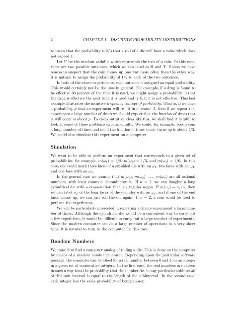 Chapter 1 Discrete Probability Distributions - DIM