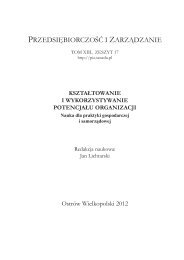 pobierz plik - PrzedsiÄbiorczoÅÄ i ZarzÄdzanie - SpoÅeczna ...