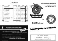 Spiel vs. KuSG Leimen - TV Derendingen Basketball