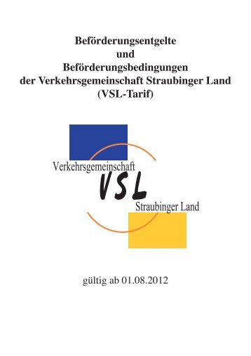 VSL-Tarif - RBO Regionalbus Ostbayern GmbH