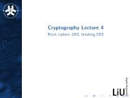 Block ciphers: Principles, DES