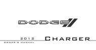 2012 Dodge Charger Owner's Manual