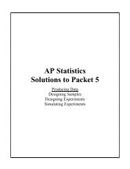 AP Statistics Solutions To Packet 5