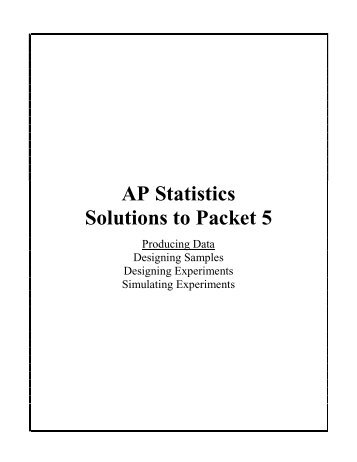 AP Statistics Solutions To Packet 5