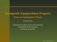 AEP and Entropy Rate