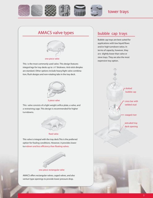 Tray Brochure Web - AMACS Process Tower Internals