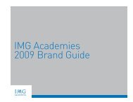 IMG Academies 2009 Brand Guide - IMG Academy