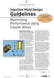 Injection Mold Design Guidelines - Copper Development Association