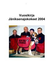 Vuosikirja JÃ¤niksenajokokeet 2004