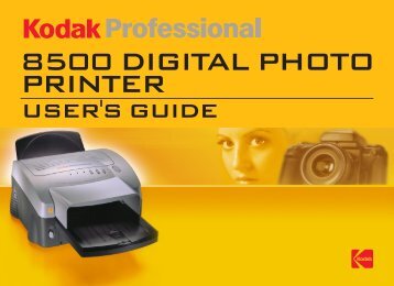 Operating the 8500 Printer - Kodak.ca