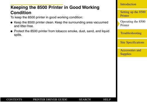 Operating the 8500 Printer - Kodak.ca