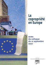 La copropriété en Europe - Unarc