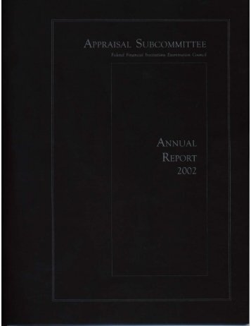 Letter of Transmittal - Appraisal Subcommittee