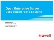 Novell Open Enterprise Server Roadmap and Futures