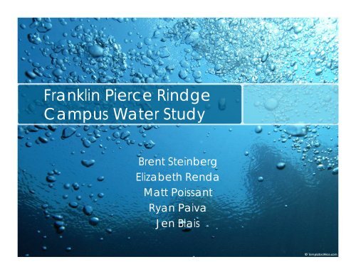 Campus Water Study - eRaven - Franklin Pierce University