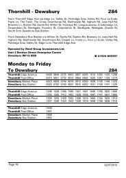Thornhill - Dewsbury 284 Monday to Friday - Metro