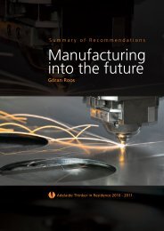Manufacturing into the future - Adelaide Thinkers in Residence - SA ...