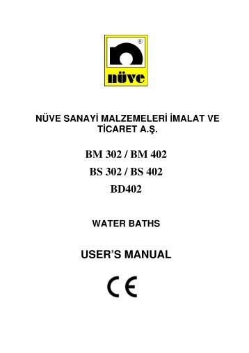 bm 302 / bm 402 bs 302 / bs 402 bd402 user's manual - Frederiksen