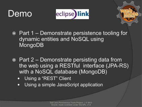 Dynamic Entity - EclipseCon