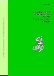 Umweltgerechter Pflanzenschutz nur mit - Francisco Josephinum