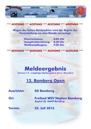 Meldeergebnis V.2.0 - Schwimmverein Bamberg