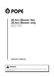 25.4cc Blower Vac 25.4cc Blower only - Pope Products